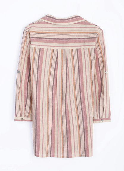  Pure Cotton Pintuck Stripe Blouse