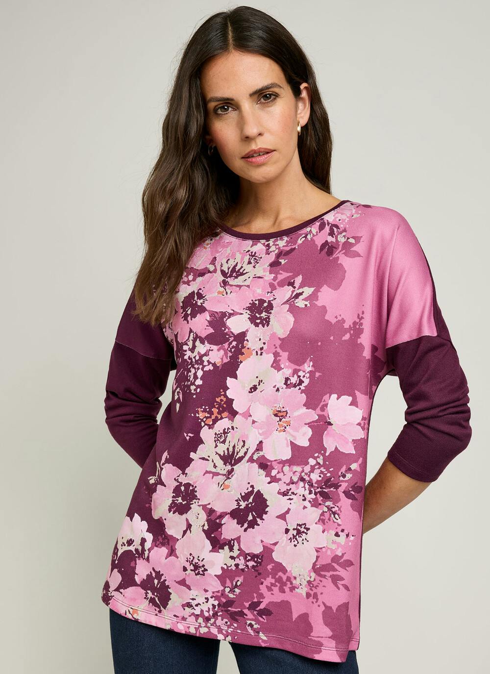  Floral Placement Print Top