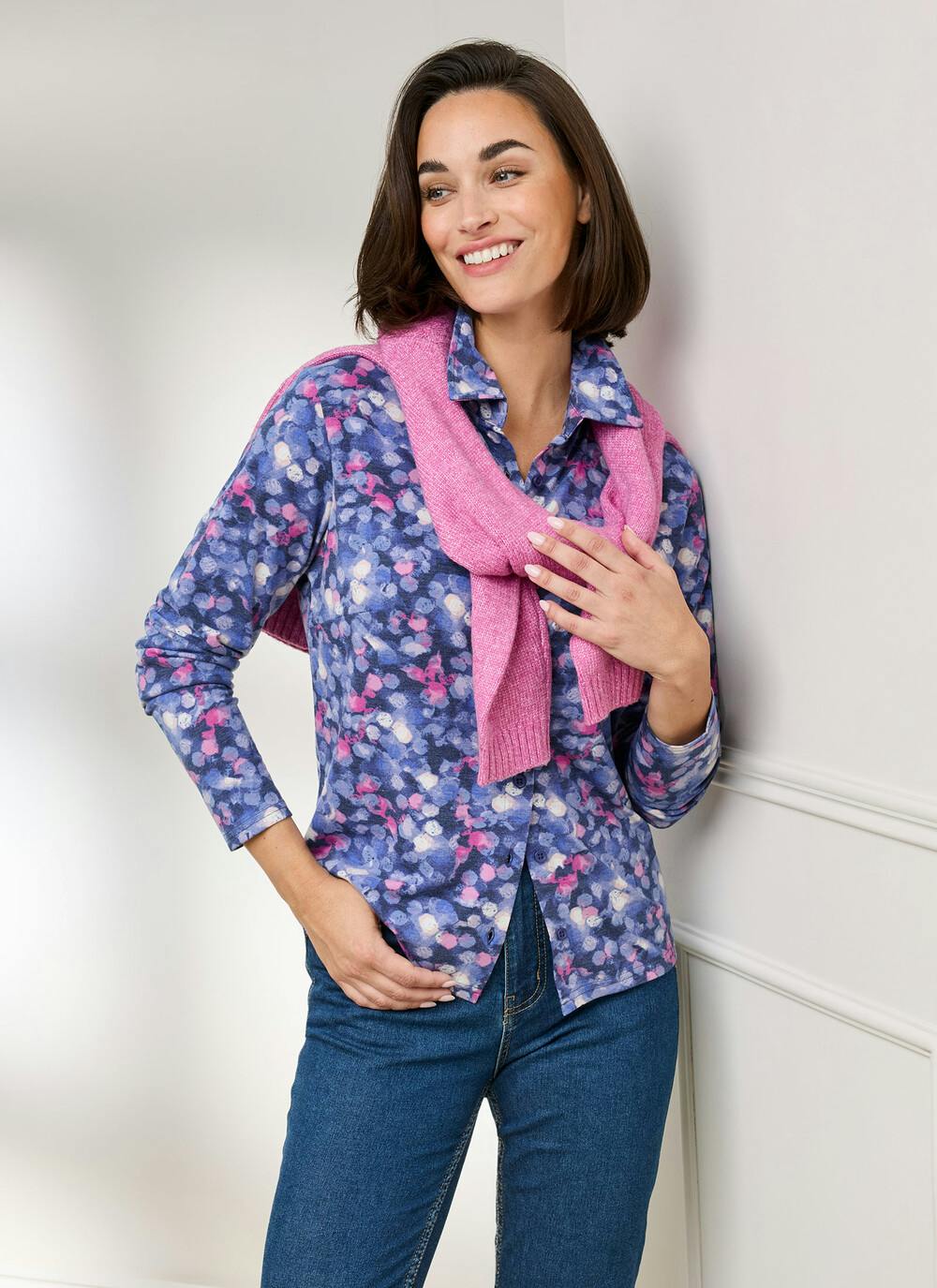  Soft Touch Print Blouse