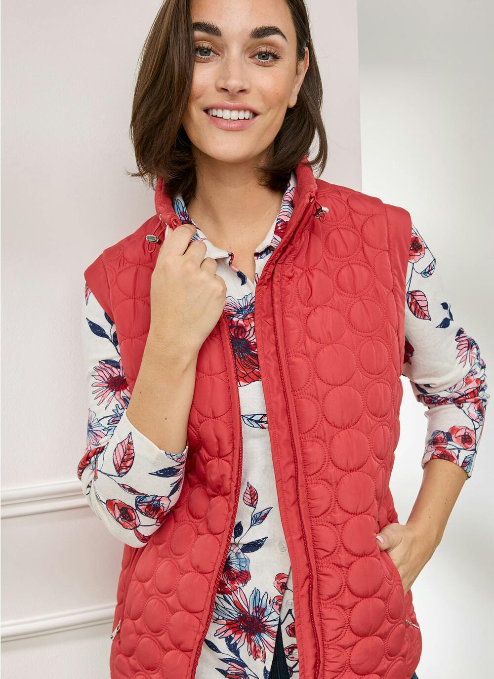  Fleece Lined Quilted Gilet