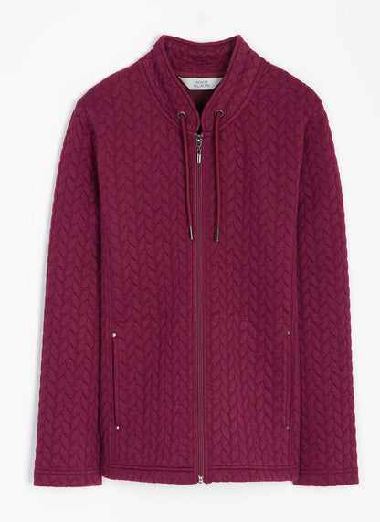  Quilted Funnel Neck Jacket