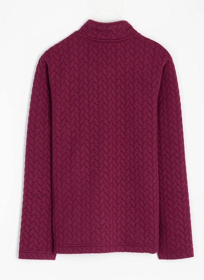  Quilted Funnel Neck Jacket