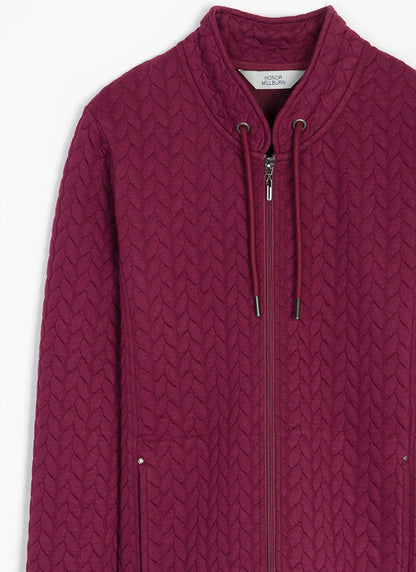  Quilted Funnel Neck Jacket