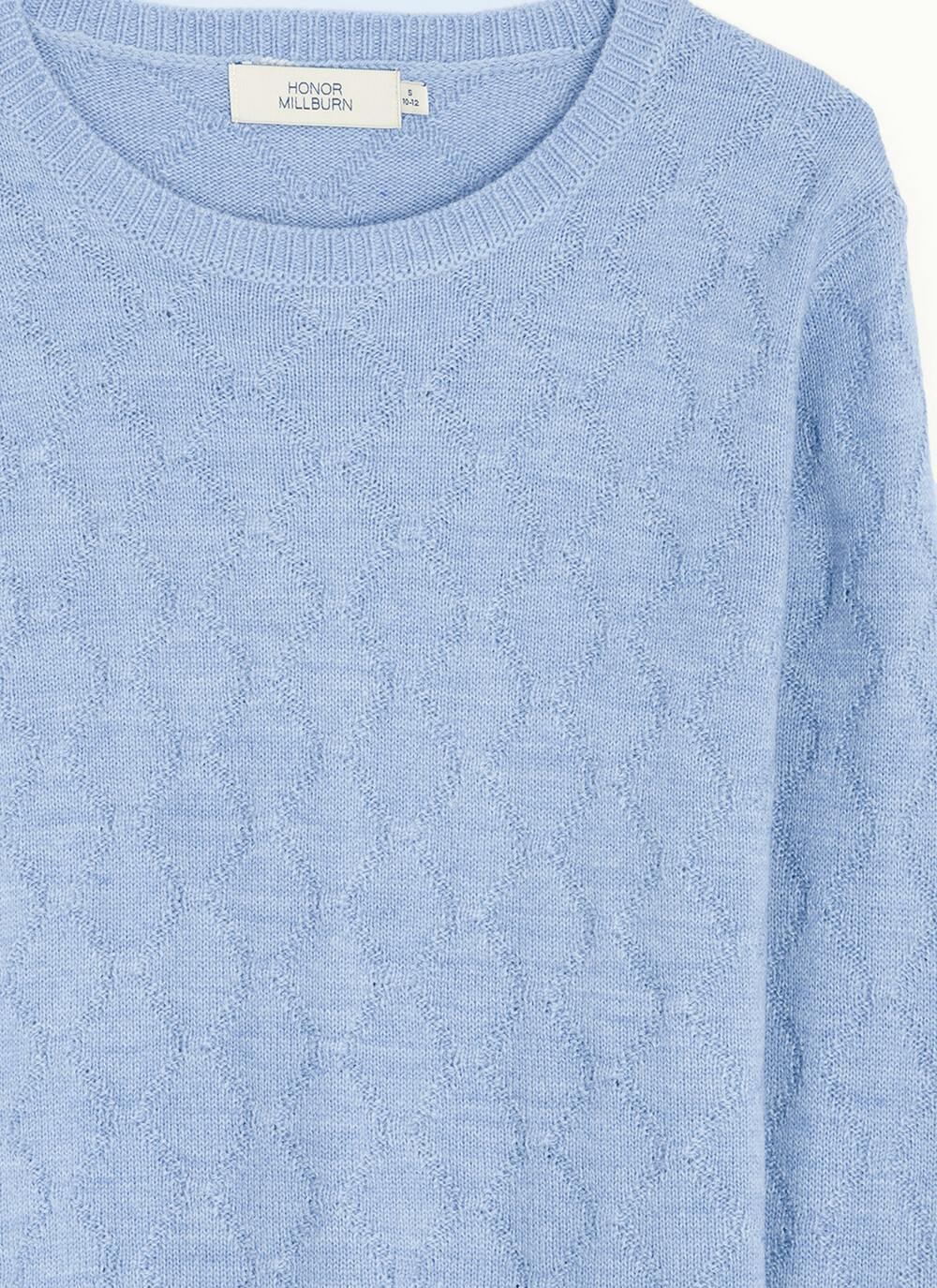  Trellis Knit Round Neck Jumper