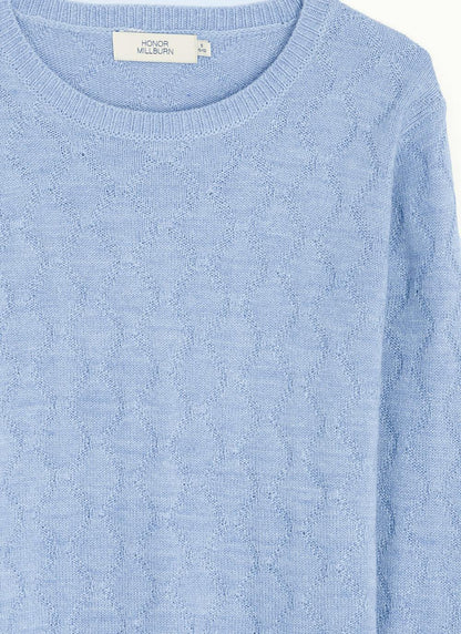  Trellis Knit Round Neck Jumper