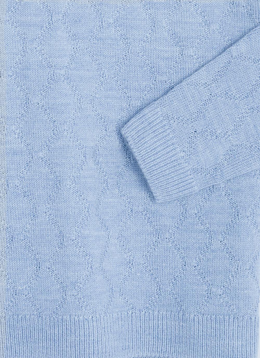  Trellis Knit Round Neck Jumper