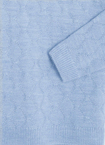  Trellis Knit Round Neck Jumper