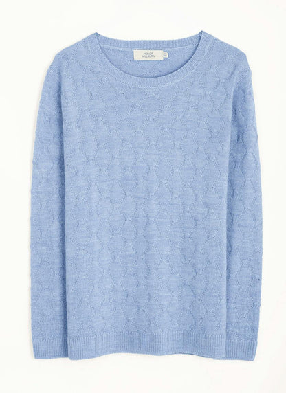  Trellis Knit Round Neck Jumper