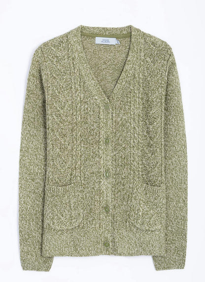  Cable Knit V-Neck Cardigan