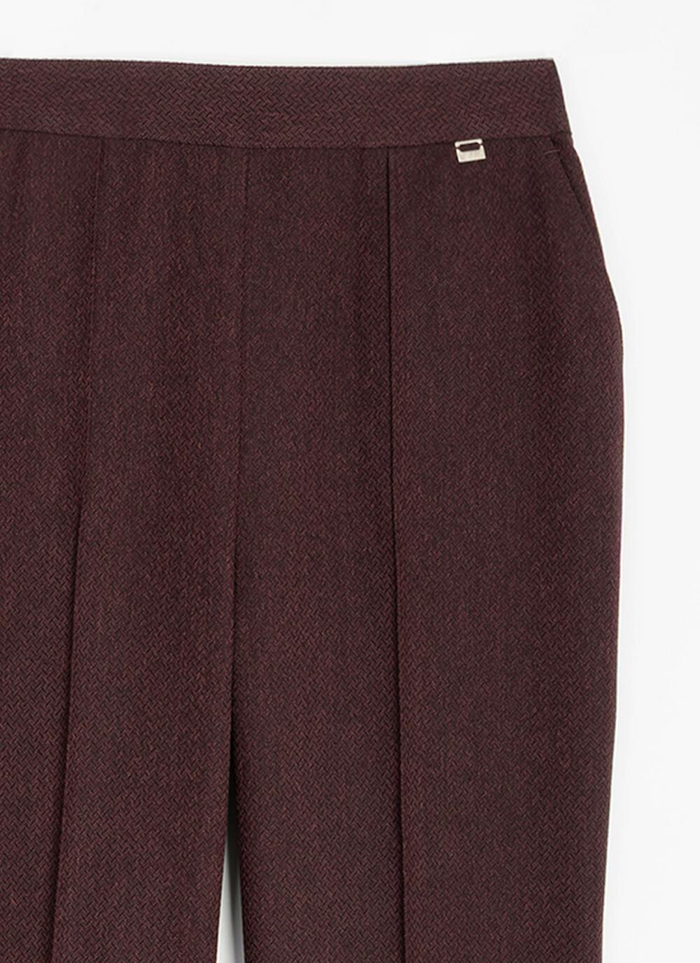  Comfort Fit Woven Herringbone Trousers