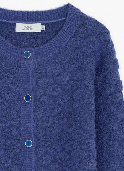  Textured Boucle Spot Cardigan