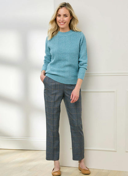  Comfort Fit Woven Check Trousers