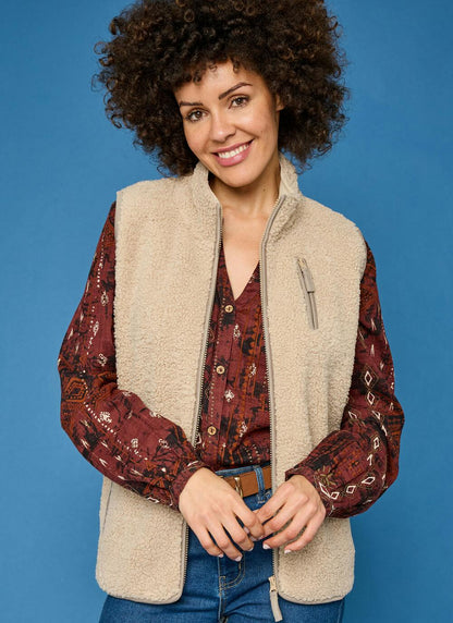 Borg Funnel Neck Gilet