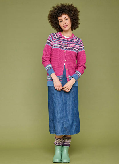  Pure Cotton Denim Midi Skirt