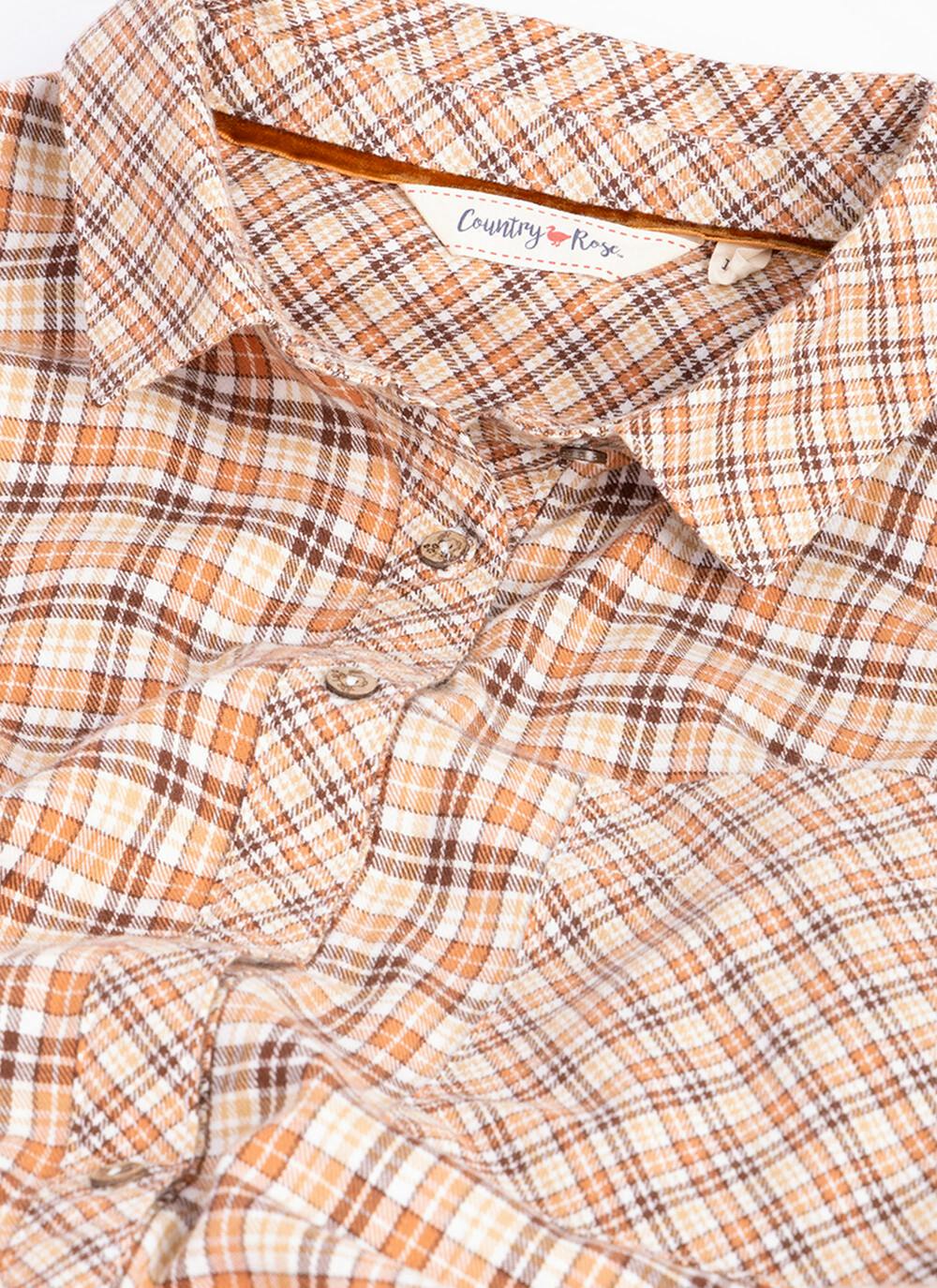  Pure Cotton Brushed Checked Relaxed Shirt