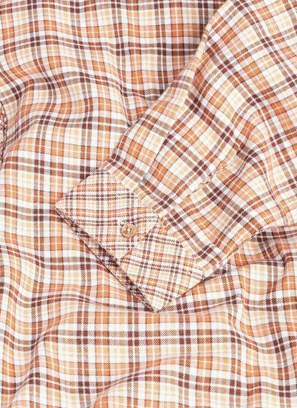  Pure Cotton Brushed Checked Relaxed Shirt