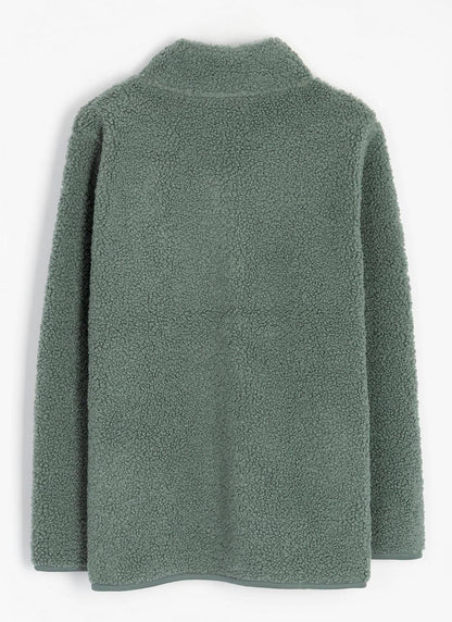  Borg Funnel Neck Relaxed Jacket