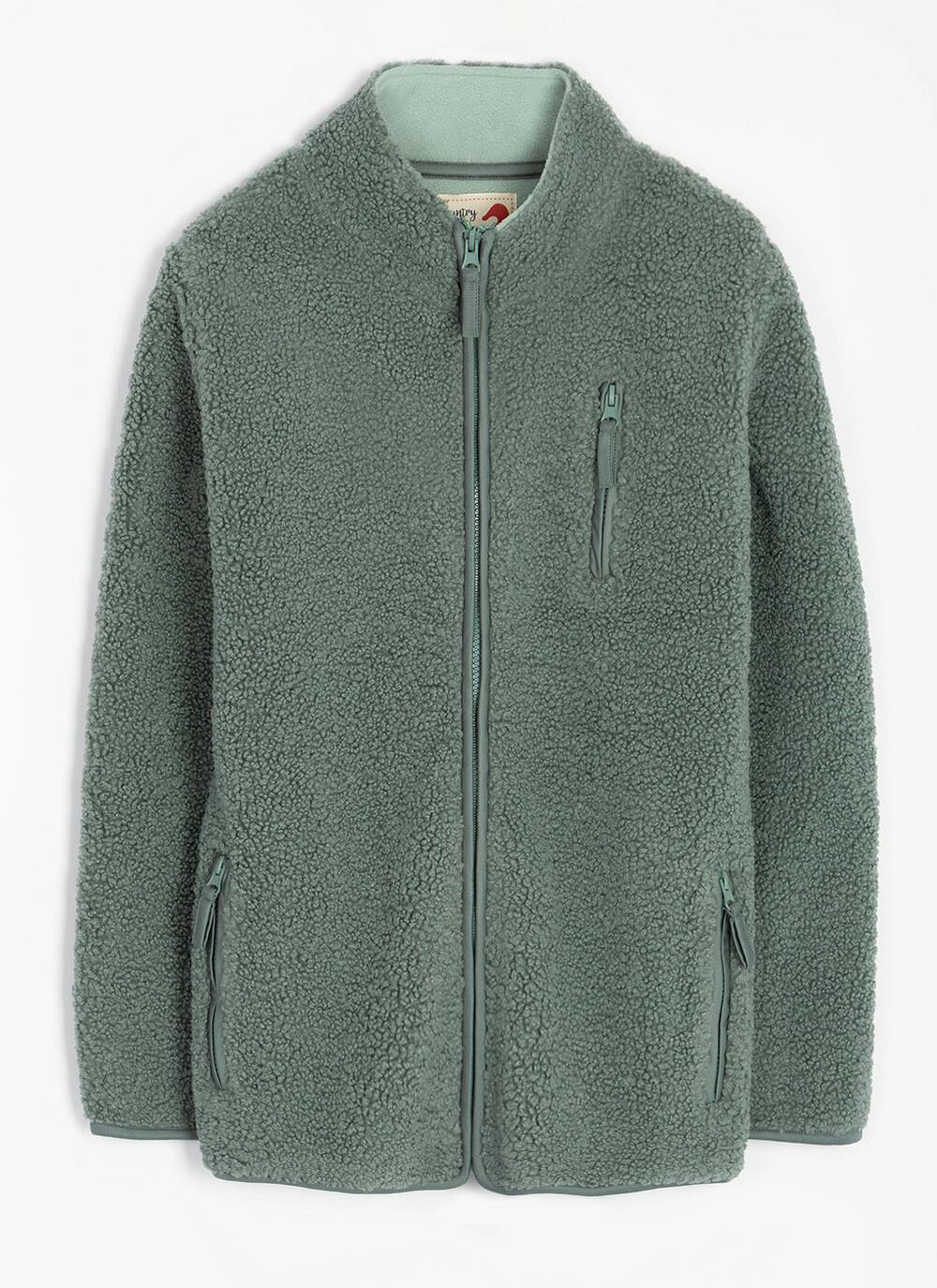  Borg Funnel Neck Relaxed Jacket