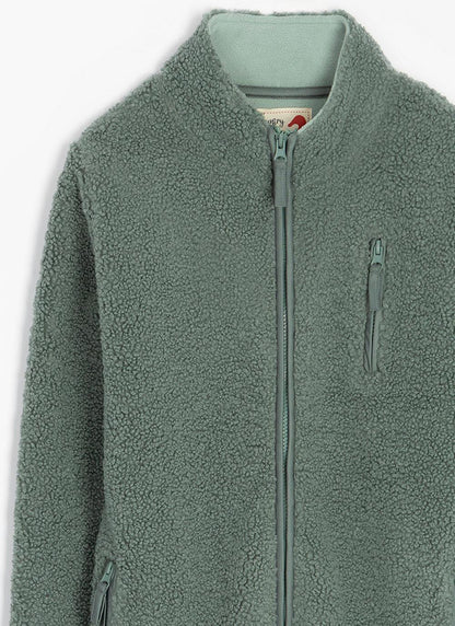  Borg Funnel Neck Relaxed Jacket