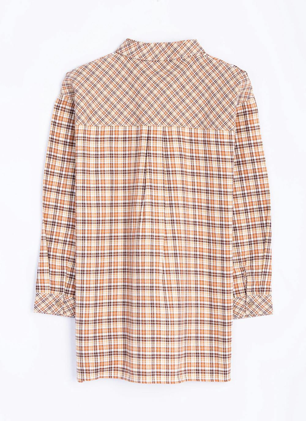  Pure Cotton Brushed Checked Relaxed Shirt