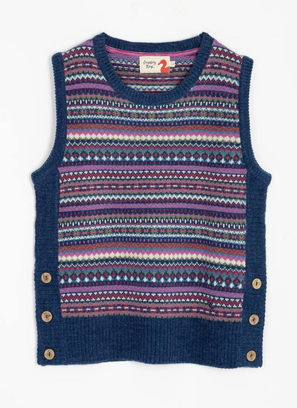  Wool Blend Fairisle Knitted Vest