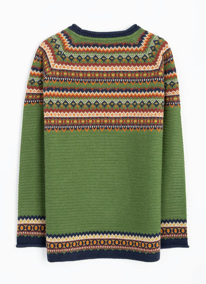  Wool Blend Fairisle Crew Neck Jumper