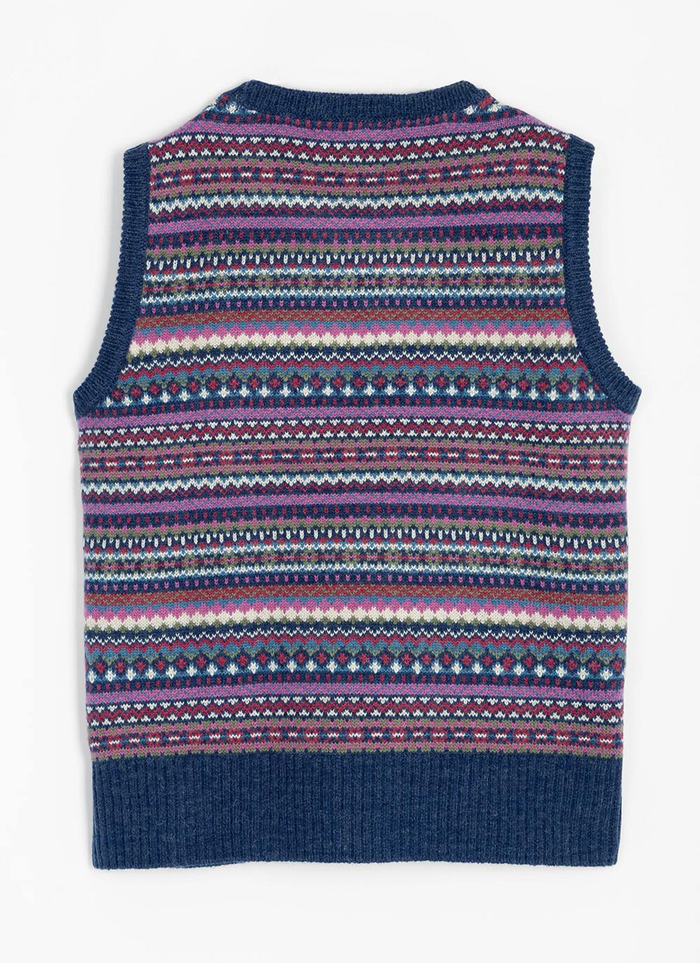  Wool Blend Fairisle Knitted Vest