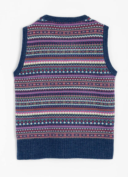  Wool Blend Fairisle Knitted Vest