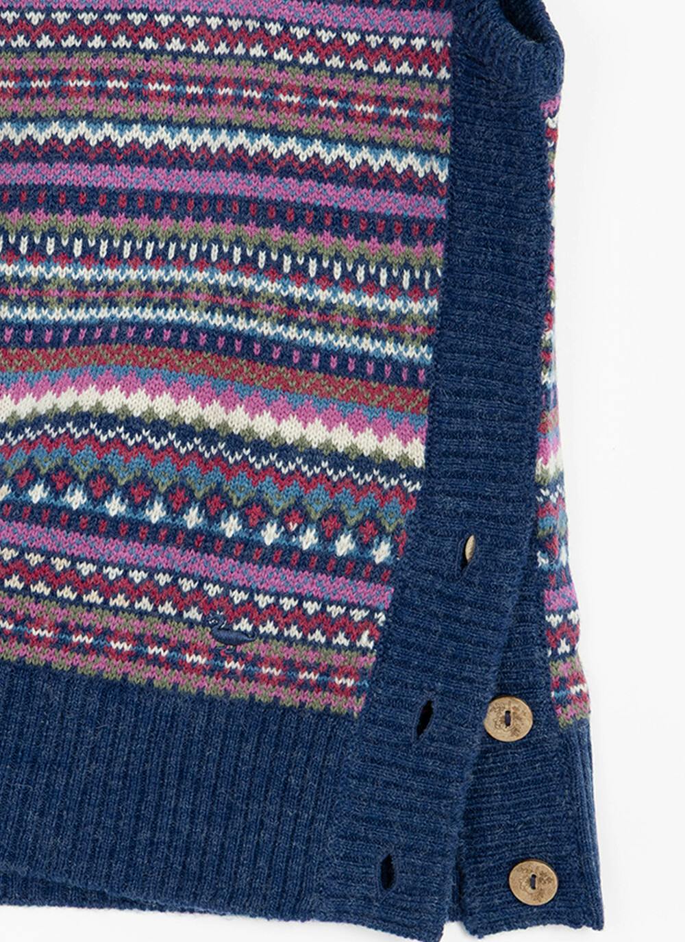  Wool Blend Fairisle Knitted Vest