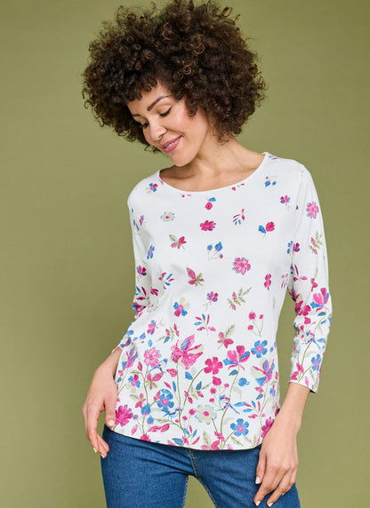  Pure Cotton Border Print Top