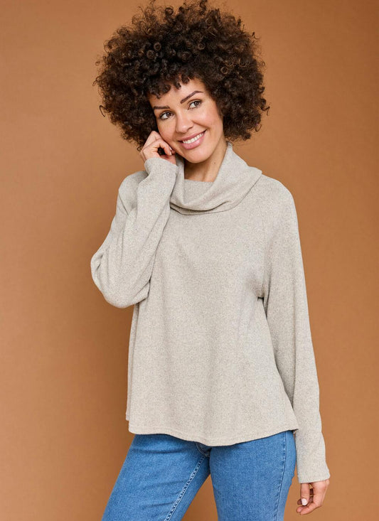  Cowl Neck Jersey Top