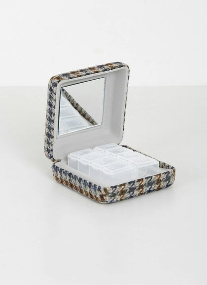  Travel Pill Box Hounds Tooth