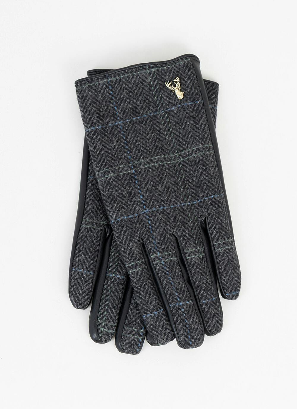  Mens Boxed Gloves In Grey Check