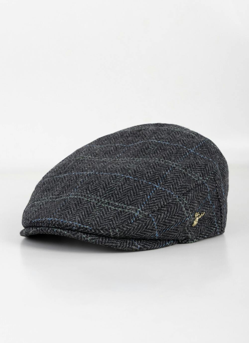  Tweed Flat Cap - Grey Check