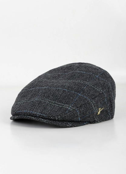  Tweed Flat Cap - Grey Check