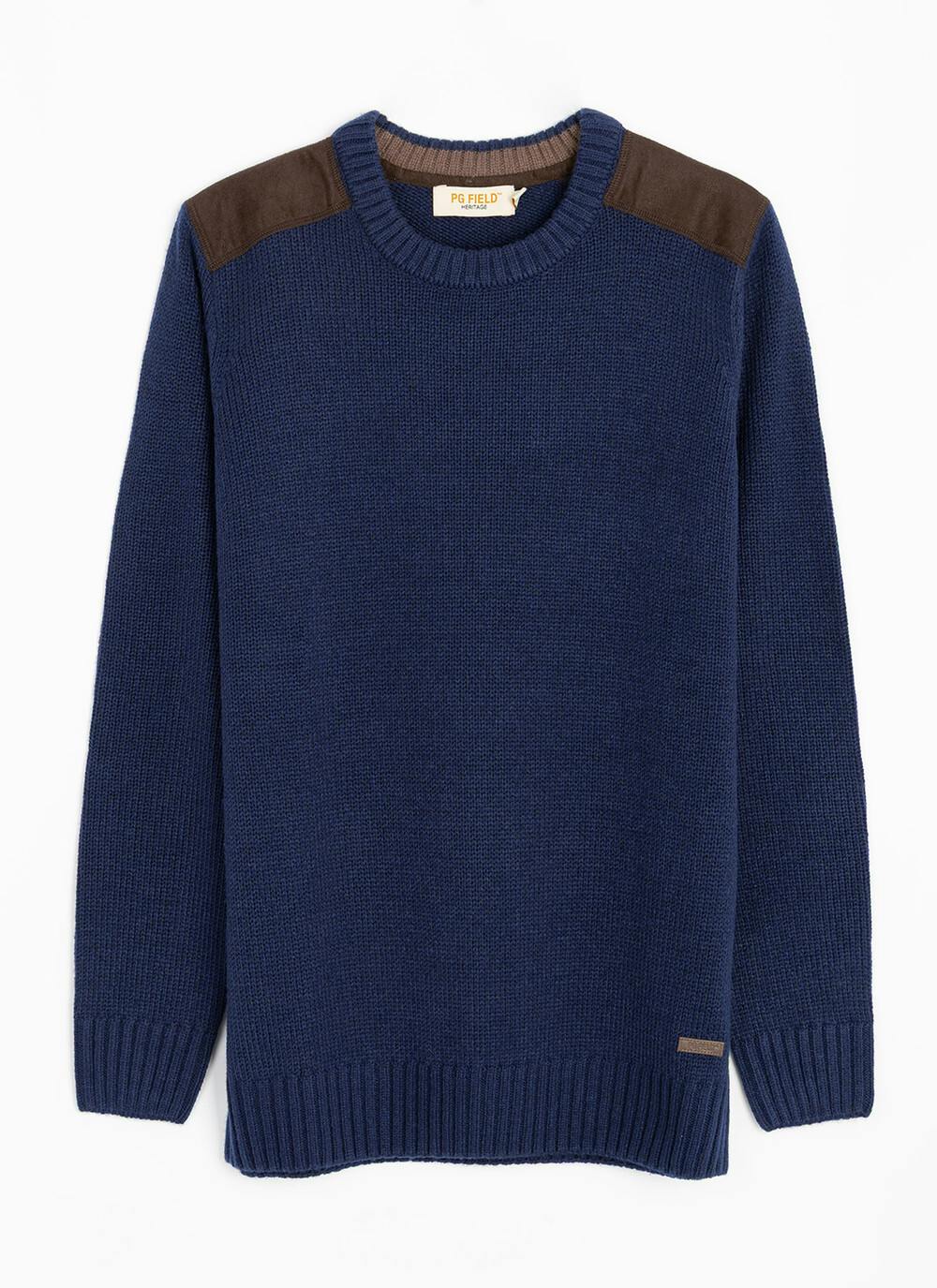  Textured Knit Crew Neck Jumper