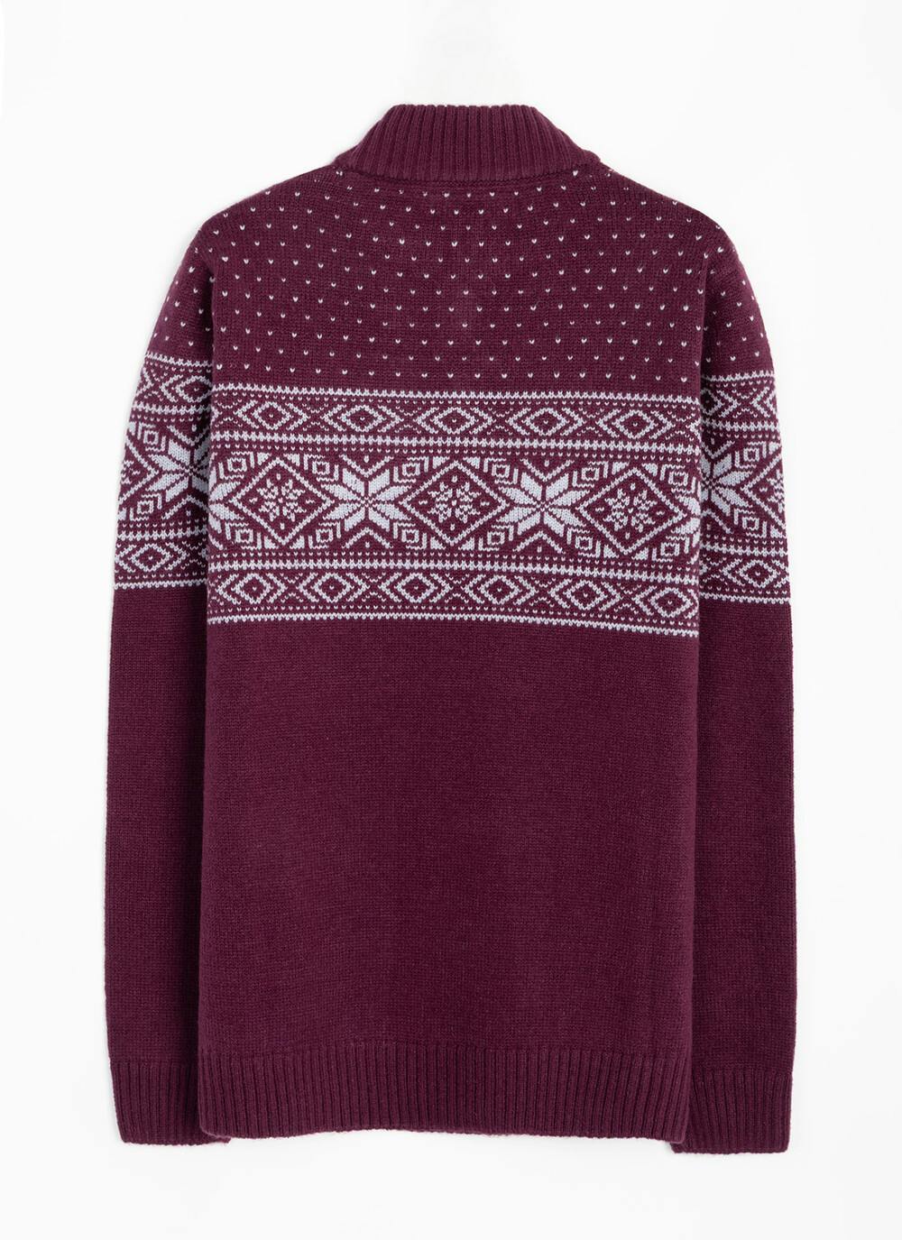  Fairisle Zip Neck Jumper