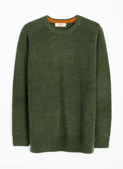  Crew Neck Fisherman Rib Jumper