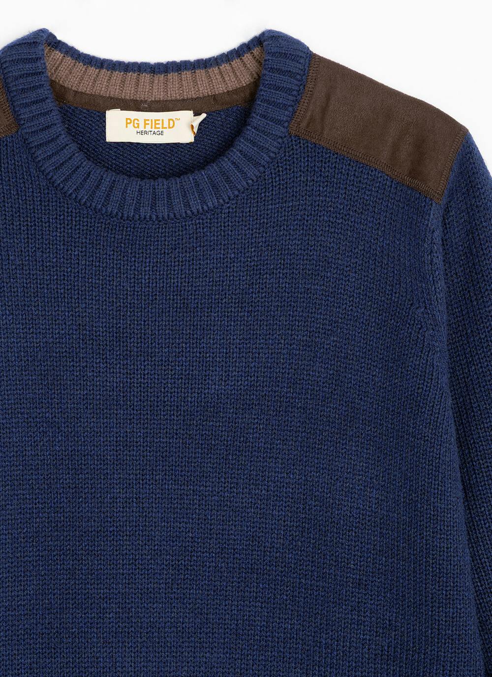  Textured Knit Crew Neck Jumper