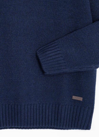  Textured Knit Crew Neck Jumper
