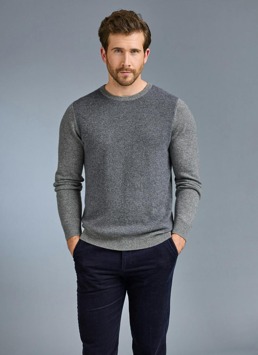  Pure Cashmere Birdseye Crew Neck Jumper