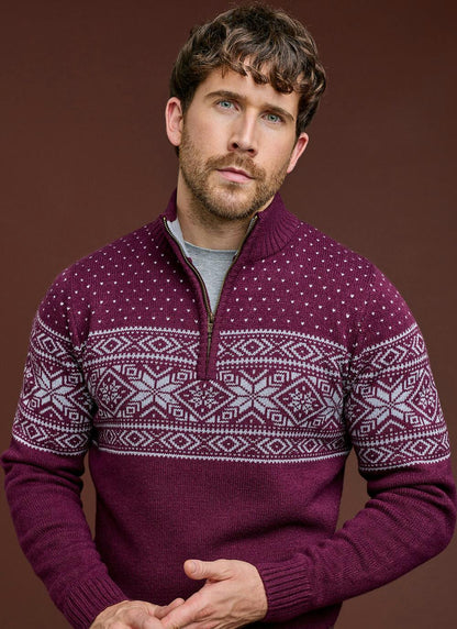  Fairisle Zip Neck Jumper