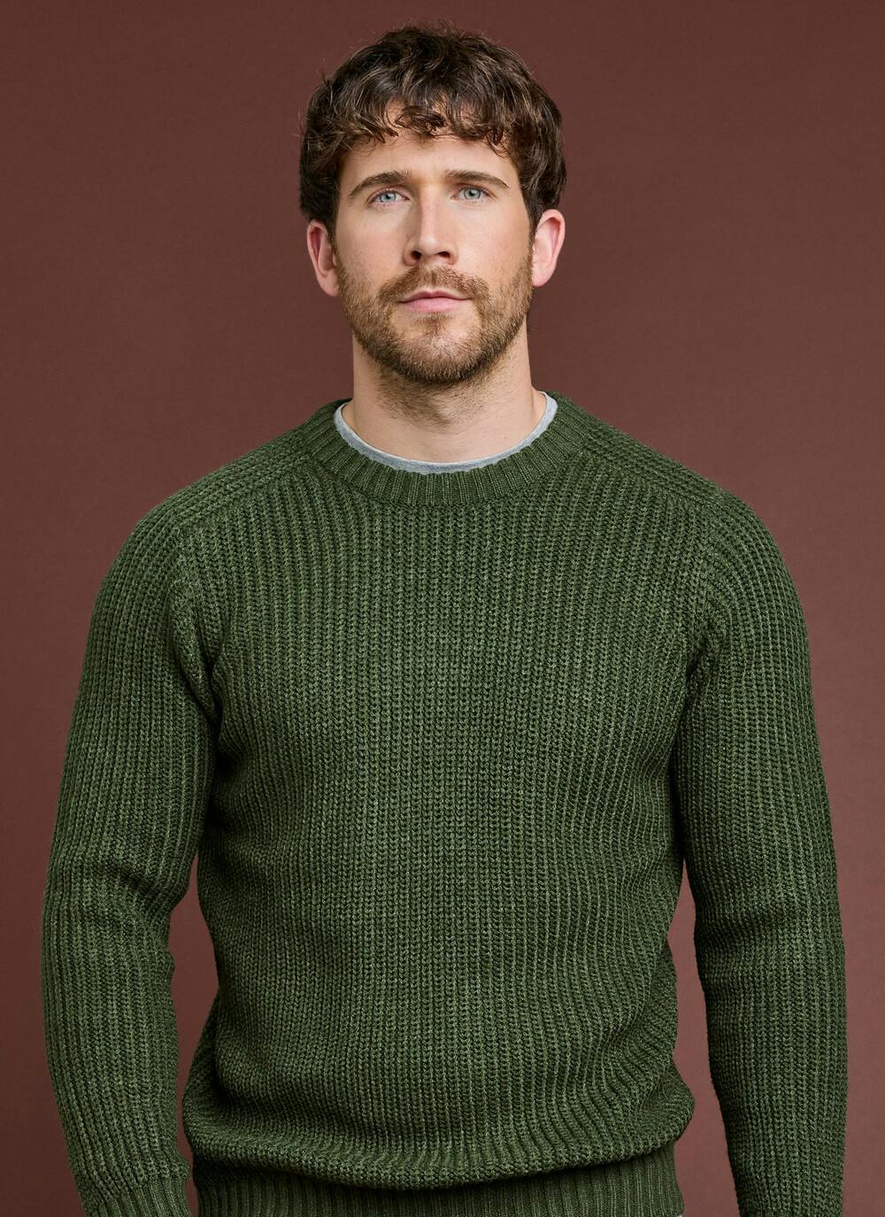  Crew Neck Fisherman Rib Jumper