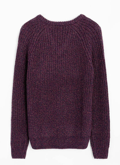  V Neck Fisherman Rib Jumper