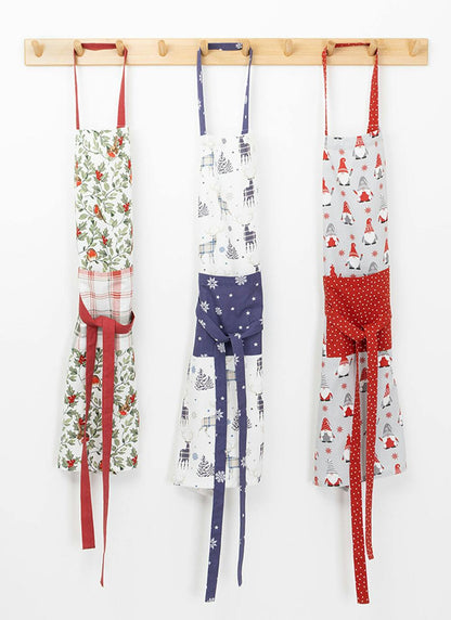  Stag Print Cotton Navy Apron