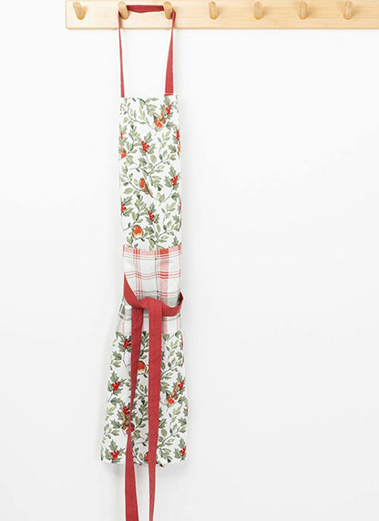 Robin Print Cotton Red Apron