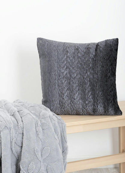  Textured Velvet Grey Cushion
