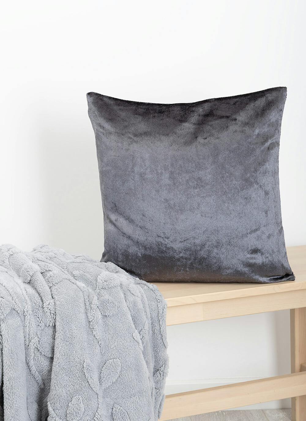  Textured Velvet Grey Cushion