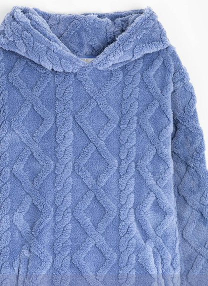  Cosy Fleece Cable Lounge Hoodie