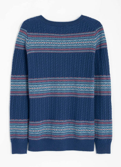  Cashmere Cable Fairisle Jumper